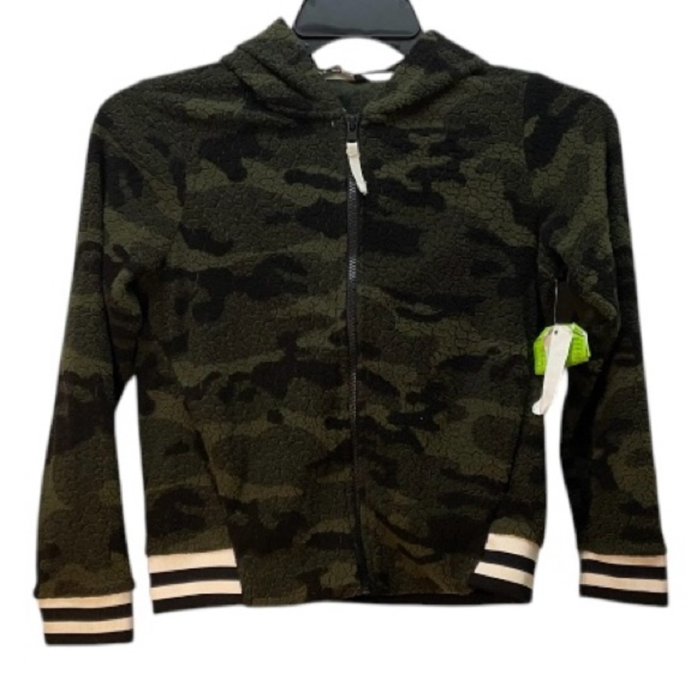 DSG Youth Polyester Fleece Full Zip Jacket Forest Night Green Camo SZ Medium NWT